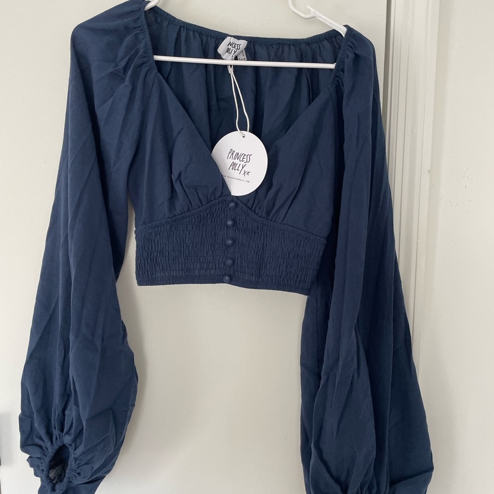 Princess Polly blue blouse